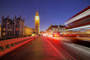 Big Ben and Westminster abbey in London, England