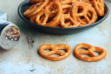 Salted pretzels