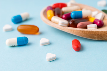 Medicine, tablet and drug in various shape
