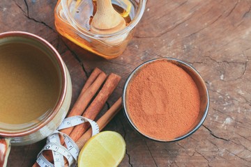 Cinnamon drink with honey