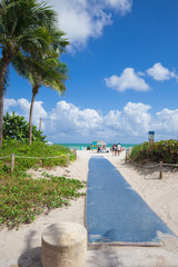Walkway to famous South Beach, Miami Beach, Florida © miami2you