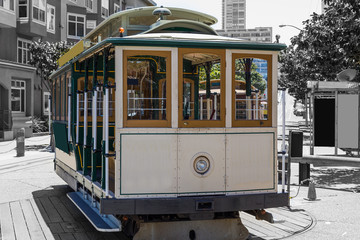 Plakat A cable car in Fisherman's Wharf