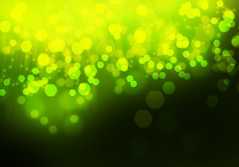Abstract circular green bokeh background. Graphic resources design template.