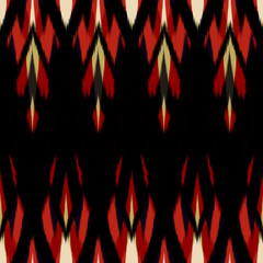 Ikat Seamless Pattern Design for Fabric