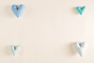 Handmade heart cushions