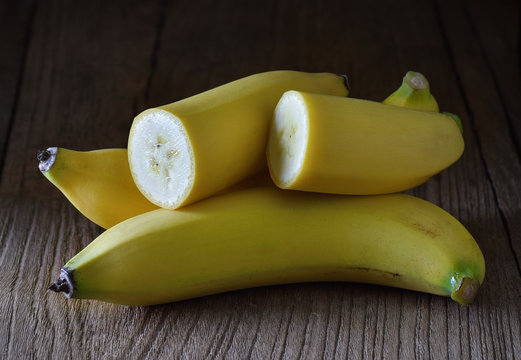 Banana on wood
