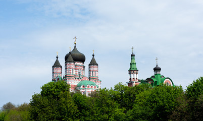Fototapeta na wymiar Sight church in Ukraine, Kiev. Dome of church