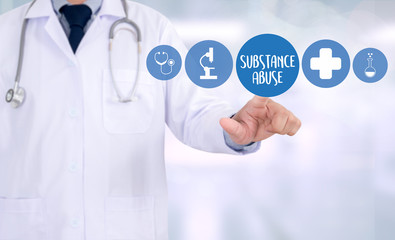 Substance Abuse doctor hand working Professional doctor
