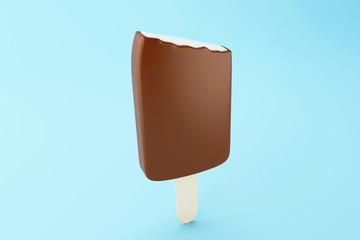 3d Chocolate popsicle filled with cream
