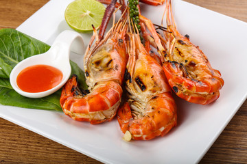 Grilled waterprawn