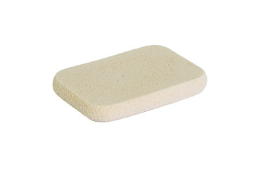 Cosmetic sponges on white background, powder puff, cosmetic puff.