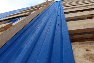 the roof is sheet metal construction of the rain drops