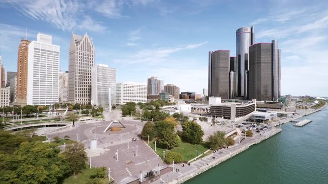 Aerial view of Detroit, Michigan