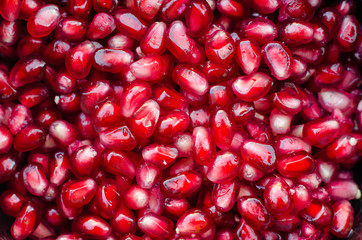 Plentiful supply of fresh juicy pomegranate seeds