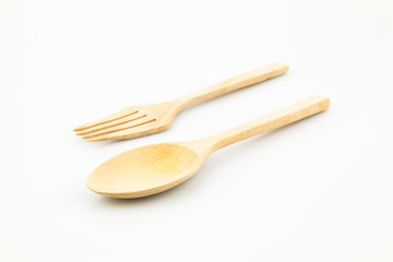 Wooden spoon and fork