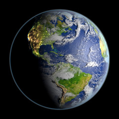 Americas on planet Earth