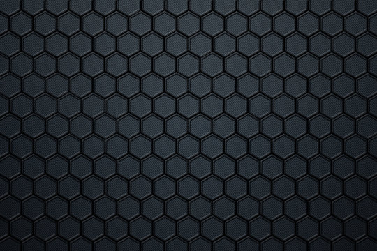 blue carbon fiber hexagon pattern. © Metallic Citizen