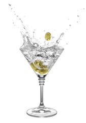 cocktail with martini and olives