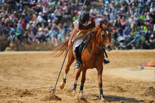 A spectacular horse show in the Caesarea hippodrome during Passover holiday 2017