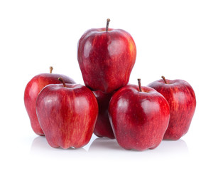 red apple on white background