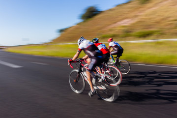 Fototapeta na wymiar Cycling Road Speed Blur