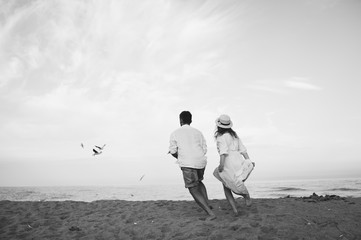 couple in love on the beach