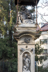  Old Wayside shrine by an unknown artist in Swoszowice near Cracow. Poland