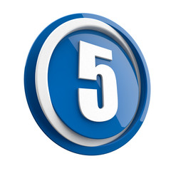 ikona plastikowa 3D niebieskie koło i pierścień