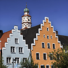 B&uuml;rgerh&auml;user mit Treppengiebel in Schrobenhausen (Bayern)