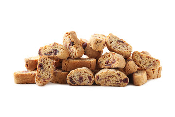 Cantuccini cookies isolated on a white background