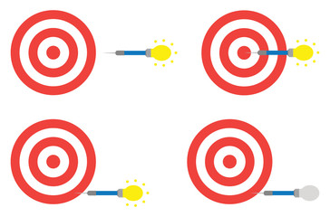 Bullseyes with light bulb darts