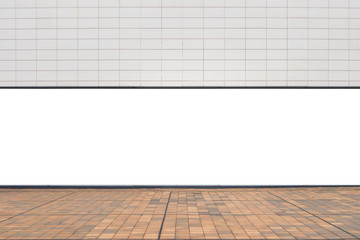 Large blank mock up of store street showcase window