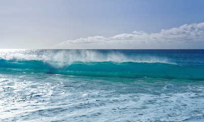 Cloudy sky and sea abstract background