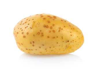 potatoes on white background
