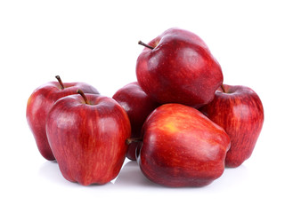 red apple on white background