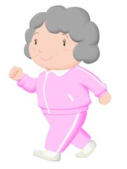 歩く　おばあさん