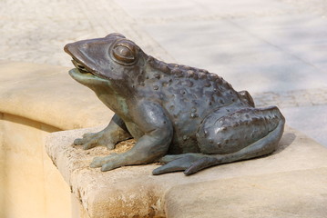 metal frog as symbol of Bad Flinsberg resort