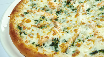 Italian pizza with salmon