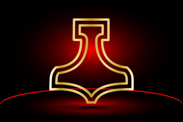 Thor hammer , Thor hammer vector illustration