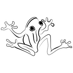 Black and white silhouette frog Vector