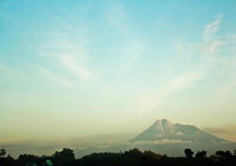 mount merapi view from above