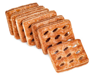The set of sweet cookies isolated on white
