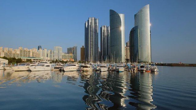 Busan marina with yachts, South Korea