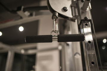 Detail from exercise machine in the gym