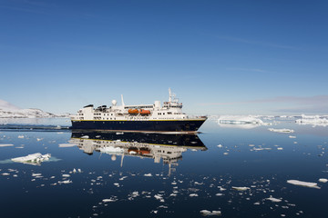 Passenger vessel in antarctica
