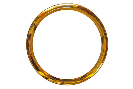 Gold ring frame on isolate 