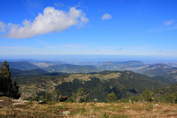Fototapeta premium Paysage dans les Pyrénées audoises, Occitanie dans le sud de la France