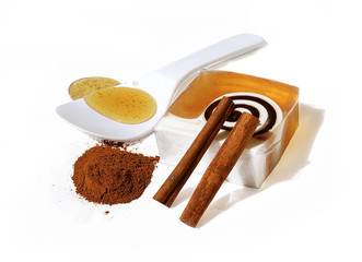 Honey and cinnamon soap bar