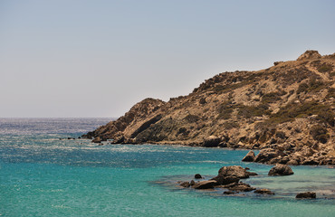 havsstrand, bad, karpathos, grekland