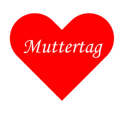 Rotes Herz - Muttertag